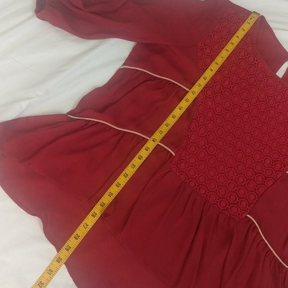WAPI for Plus red high-low blouse top sz 2xl - Picture 8 of 9